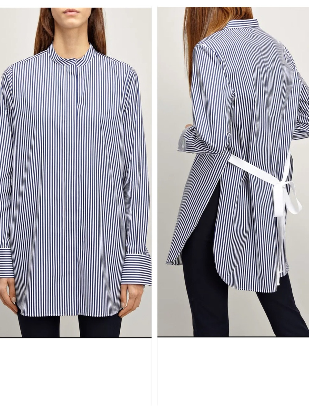 Joseph Top Womens Sz XL Candy Striped carla Blouse Cotton Button Up long Sleeve